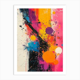 Colorful Abstract Splatter – Vibrant Modern Expressionist Art Print Art Print