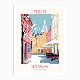 Oslo, Norway, Flat Pastels Tones Illustration 2 Poster Art Print