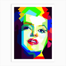 Marilyn Monroe Colorful Illustration Pop Art WPAP Art Print