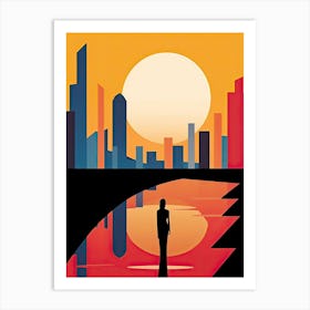 Gold Coast, Australia, Bold Outlines 2 Art Print