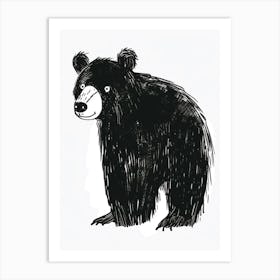 B&W Black Bear 2 Art Print