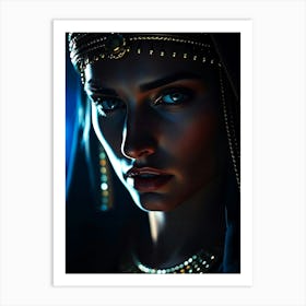 Cleopatra Beauty Face Portrait - Diverse Art Illustration 54 Art Print