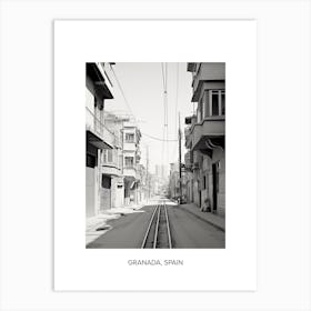 Poster Of Izmir, Turkey, Photography In Black And White 1 Art Print