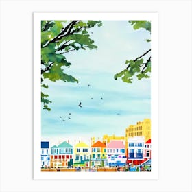 Brighton Beach, East Sussex Contemporary Illustration 3  Art Print