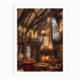 Harry Potter'S Library Art Print