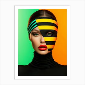 Geometric Portrait 0013 Geometric Portrait 0016 Geo Face 1 2 Art Print