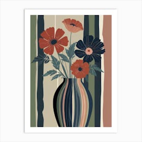 Poppies In A Vase Art Print