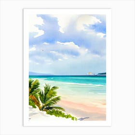 Shoal Bay East 2, Anguilla Watercolour Art Print