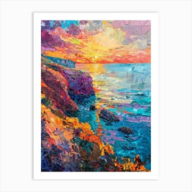 Sunset At The Seaside Art Print