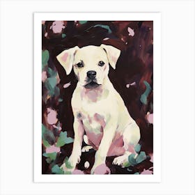 A Boston Terrier Dog Painting, Impressionist 3 Art Print