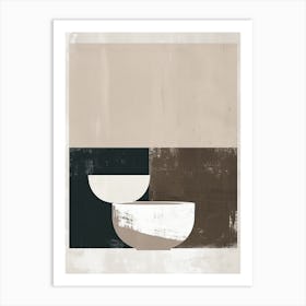 A World In Beige Minimalist Style Art Print