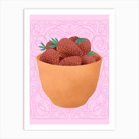 Summer Strawberries Art Print