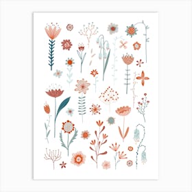 Scandinavian Flowers Art Print