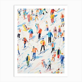 Aspen Snowmass   Colorado Usa, Ski Resort Illustration 7 Art Print