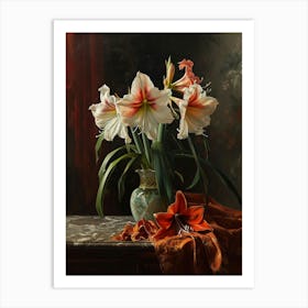 Baroque Floral Still Life Amaryllis 7 Art Print