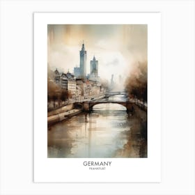 Frankfurt, Germany 4 Watercolor Travel Poster Art Print