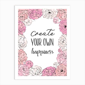 Crate Happiness Quote Art Print