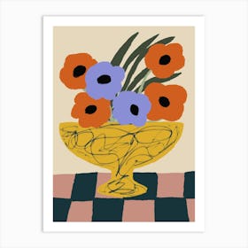 Poppies In A Vase Art Print