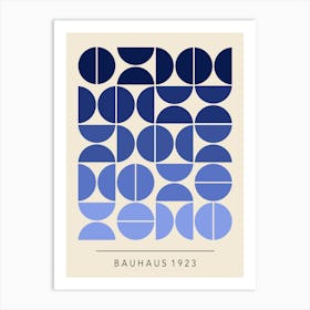 Blue Bauhaus Art Print