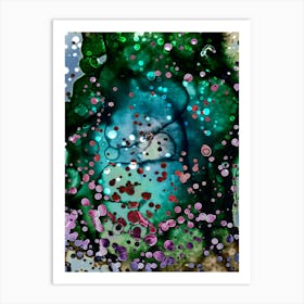 Watercolor Abstraction Aurora Borealis 2 Art Print