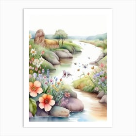 Watercolour Painting Art Print