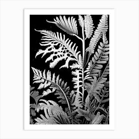 Mountain Spleenwort Linocut Art Print