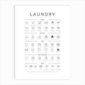 Laundry Sign Guide Art Print