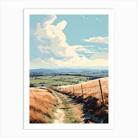 The Shropshire Way England 2 Hiking Trail Landscape Art Print