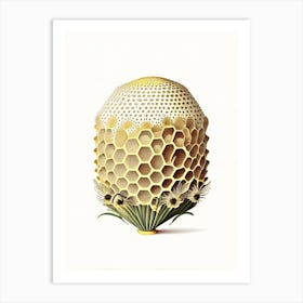 Pollen Beehive 2 Vintage Art Print