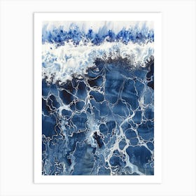 'Blue Wave' 9 Art Print