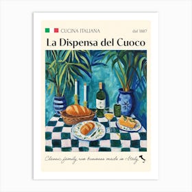 La Dispensa Del Cuoco Trattoria Italian Poster Food Kitchen Art Print