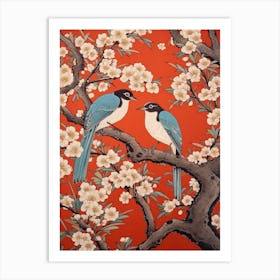 Blossoms And Birds 2 Vintage Japanese Botanical Art Print