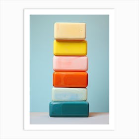 Stack Of Soaps, Stone Art Art Print