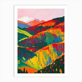 Vanoise National Park France Abstract Colourful Art Print