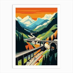 Snoqualmie Pass Retro Pop Art 28 Art Print