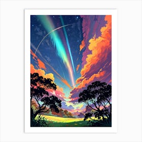 Leonardo Anime Xl Colour Shines In A Dazzling Display Of Brill 0 Art Print