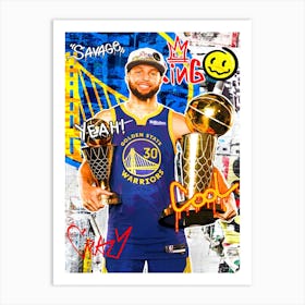 Stephen Curry Golden State Warriors 2 Art Print