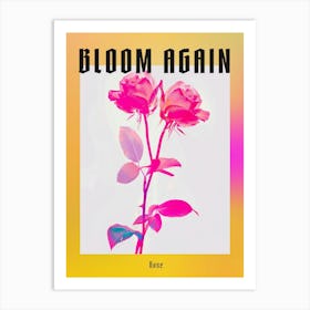 Hot Pink Rose 4 Poster Art Print