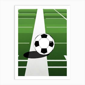 Soccer Ball On The Field Art Print