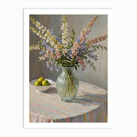 Pastel Flowers In A Vase 1 Art Print