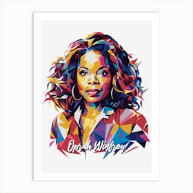 Oprah Winfrey 03 Portrait WPAP Pop Art Art Print