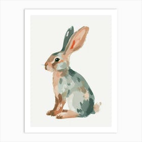 Argente Rabbit Kids Illustration 1 Art Print