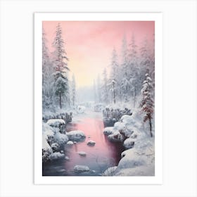 Dreamy Winter Painting Oulanka National Park Finland 3 Art Print