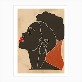 Profile Of African Woman Art Print