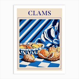 Clams Seafood Poster Art Print