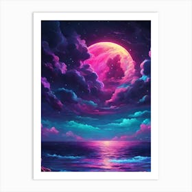 Full Moon In The Sky 3 Art Print