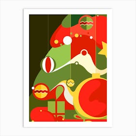 Abstract Christmas Tree 2 Art Print