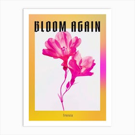 Hot Pink Freesia 2 Poster Art Print