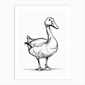 B&W Goose Art Print