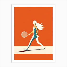 Tennis Player Minimalism Art Print